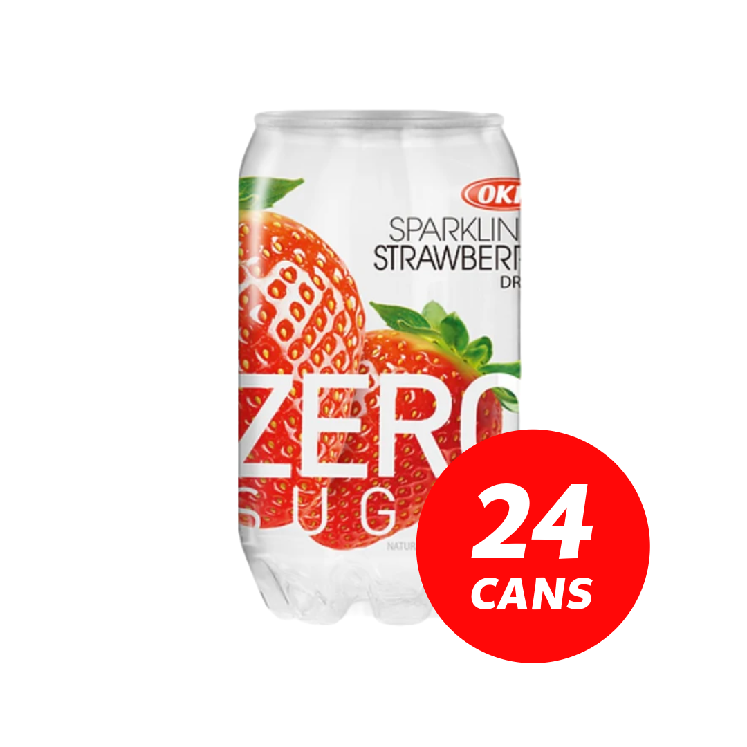 OKF Sparkling drink Strawberry Zero Sugar π 24 pack x 350ml cans