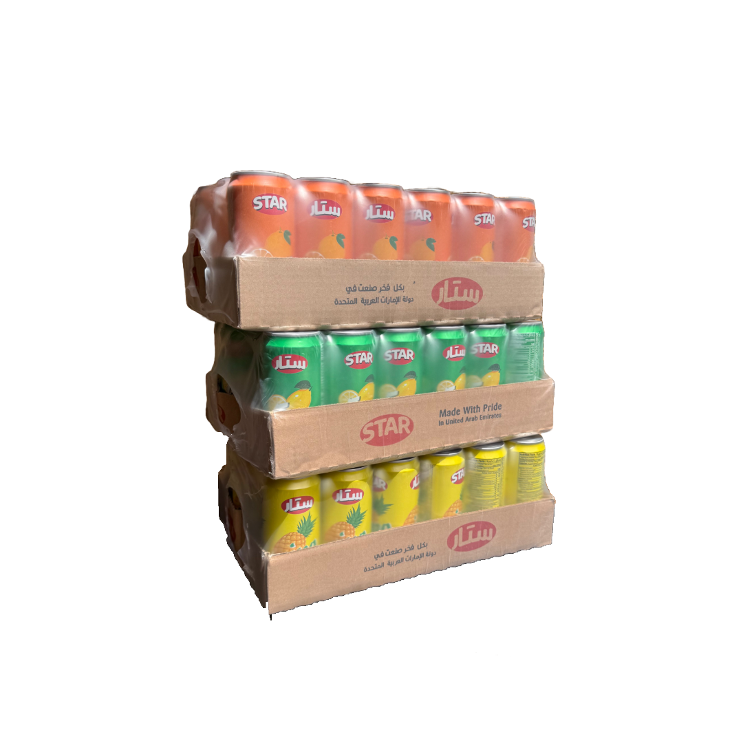 Star variety flavour cans bundle - (Lemon, Orange & Pino)