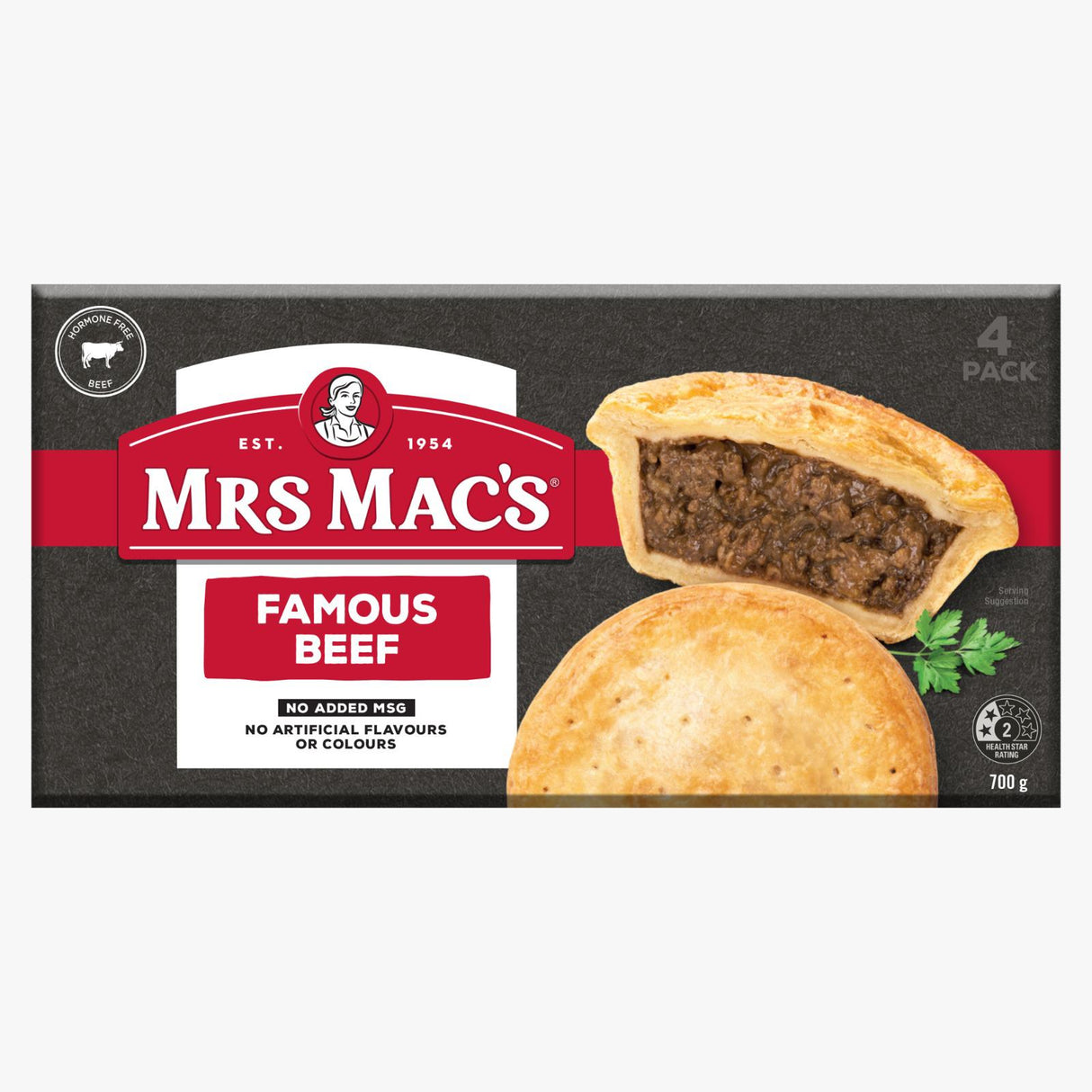 Mrs Macs Famous beef pies 4 pack - 700g