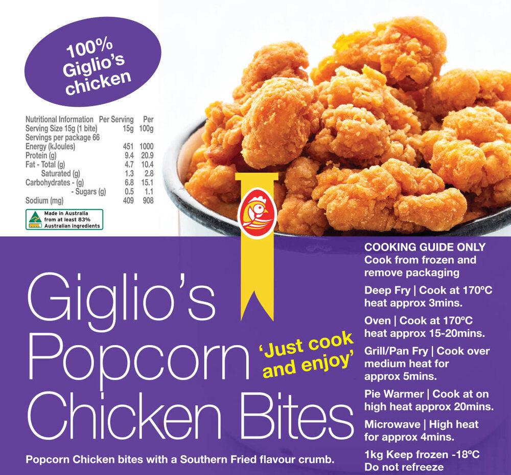 Giglio's Popcorn Chicken Bites 1kg - 11th Hr