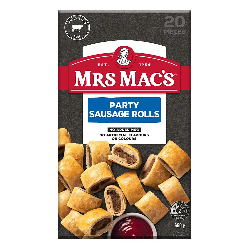 Mrs Macs Party Sausage Roll – 20 Pack 660g