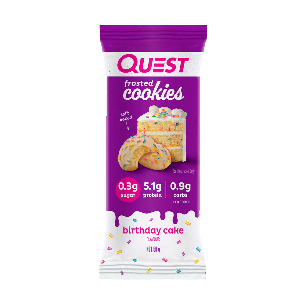 Quest Mini frosted cookies - Birthday Cake