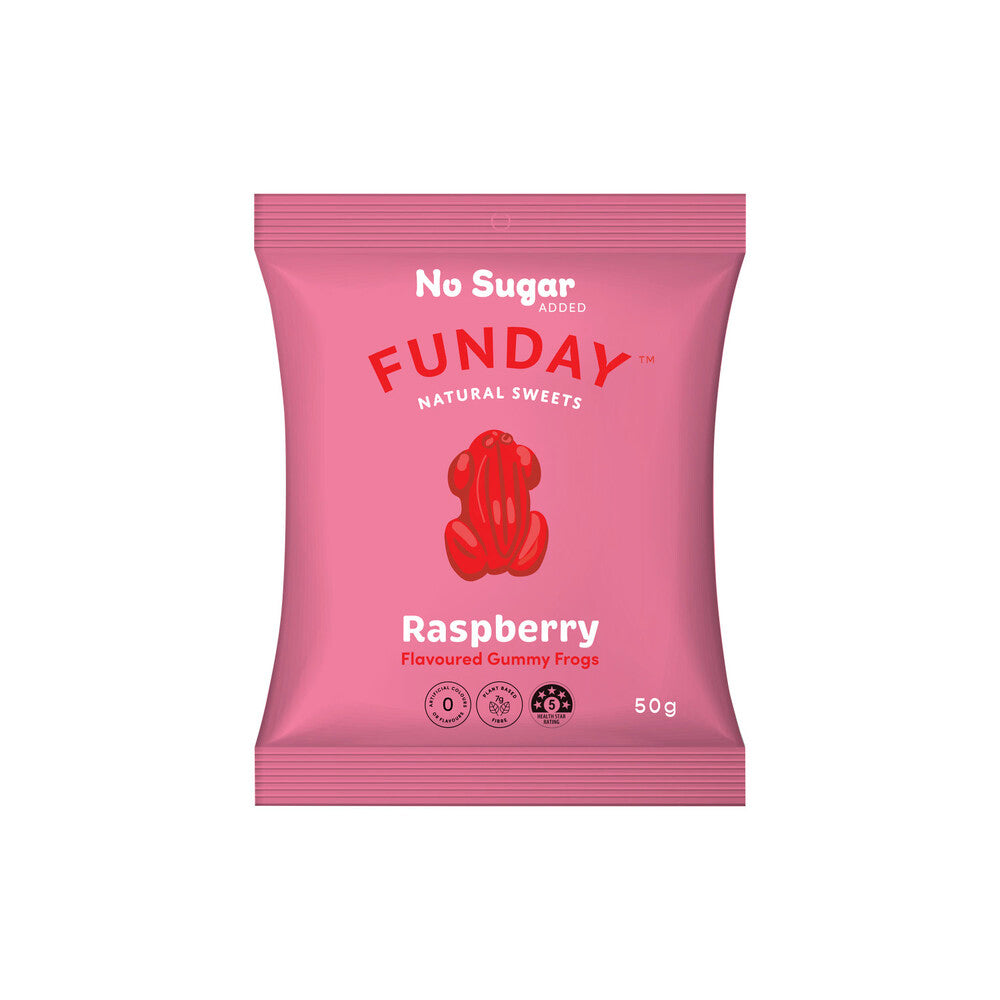 Funday Raspberry Frogs lollies - 50g