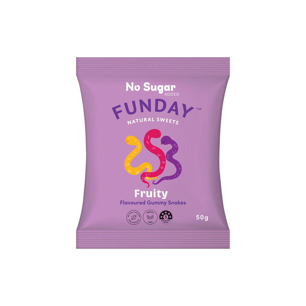 Funday Fruity Snakes lollies - 50g