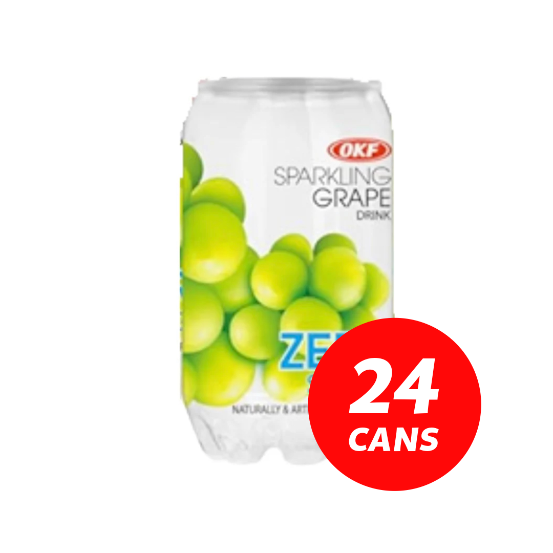 OKF sparkling drink Grape zero sugar 🍇 24 x 350ml cans