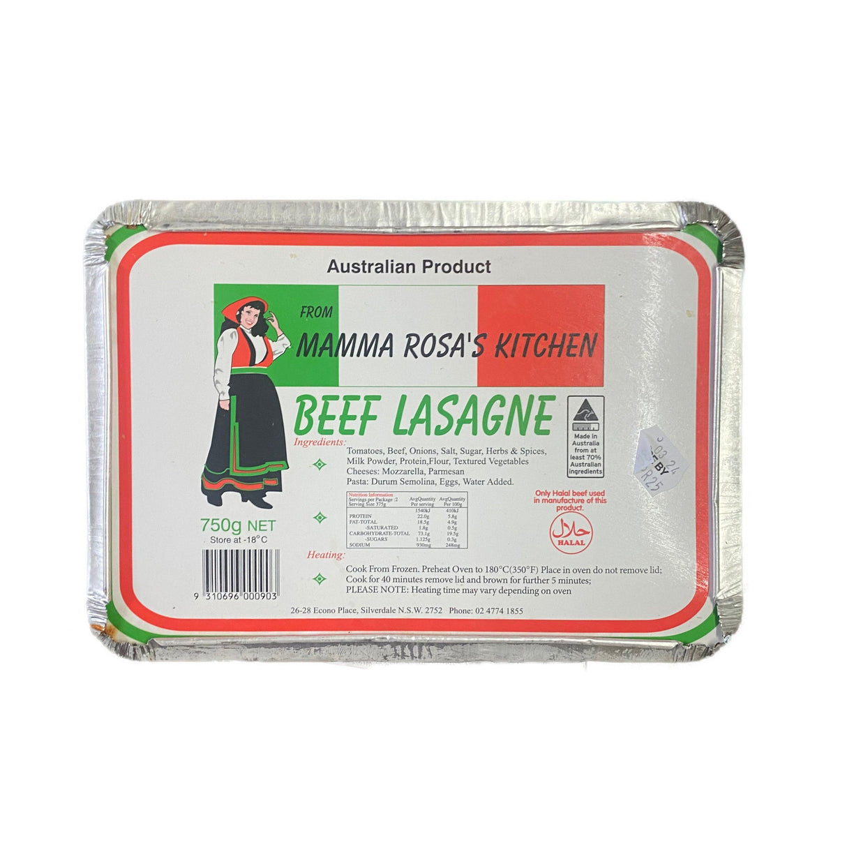 Mamma Rosa's Kitchen Beef Lasagne 750g - 11th Hr