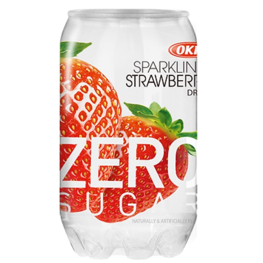 OKF Sparkling drink Strawberry Zero Sugar - 350ml can