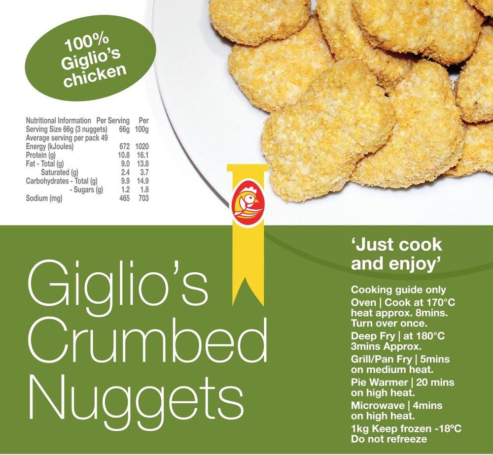 Giglio's Crumbed Chicken Nuggets 1kg