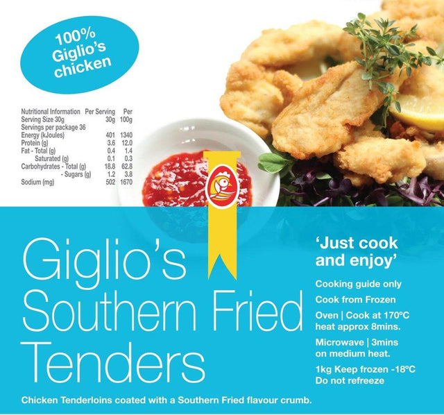 Giglio's Southern Fried Chicken Tenders 1kg - 11th Hr