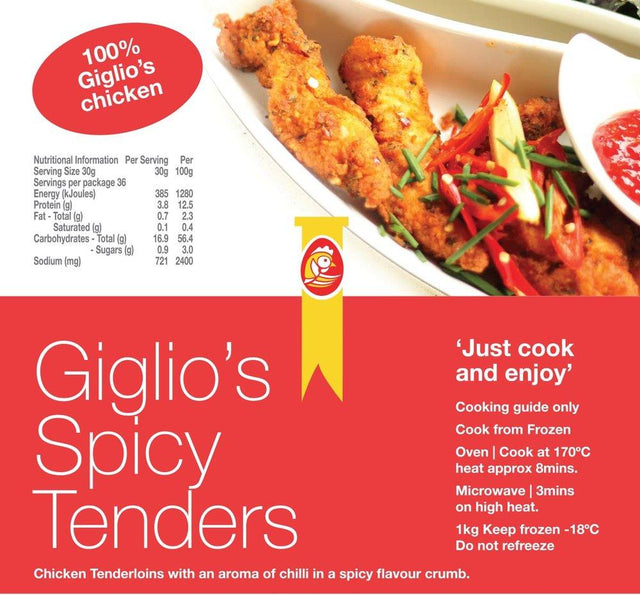 Giglio's Spicy Chicken Tenders 1kg - 11th Hr