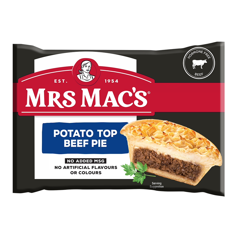 Mrs Macs Potato Top Beef Pie - Single Serve