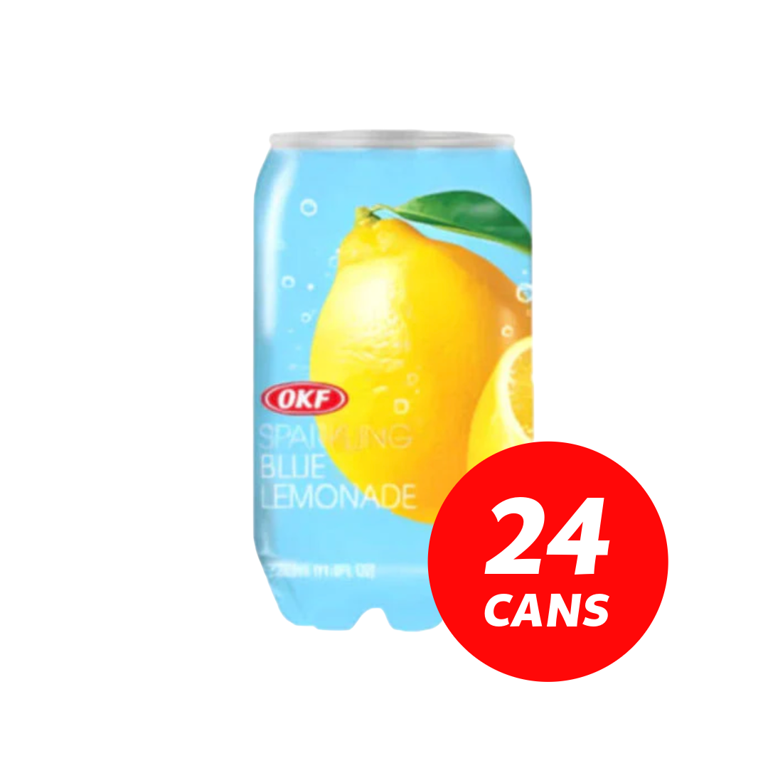 OKF sparkling drink Blue lemonade - 24 x 350ml cans